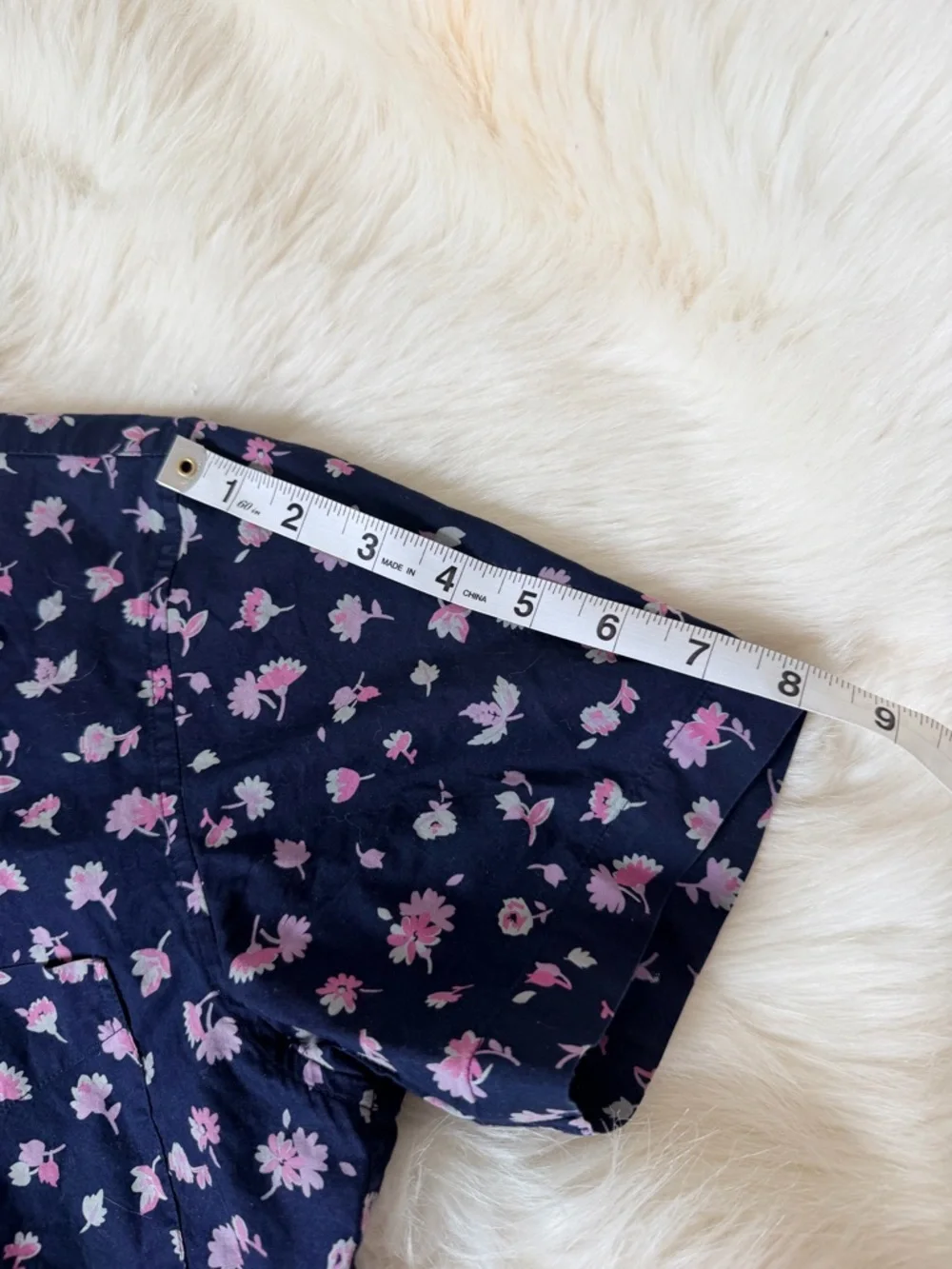 Bonobos Riviera Tailored Fit Floral Short Sleeve Shirt Navy Pink Small Short - Picture 9 of 9